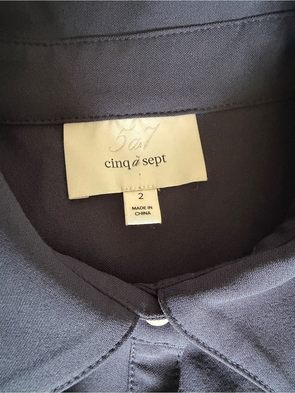 Cinq à Sept Catalina Shirtdress Navy Twist Front Sleeveless Midi Dress Size 2 - Picture 8 of 16